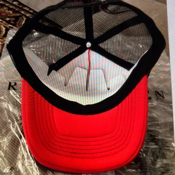 Red Ralph Lauren Polo Racing Cap New - Picture 4 of 4